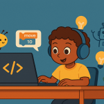 Third Grader Learning to Code